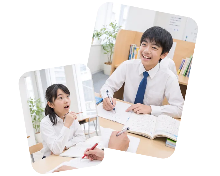 講師と生徒が一緒に学習する様子