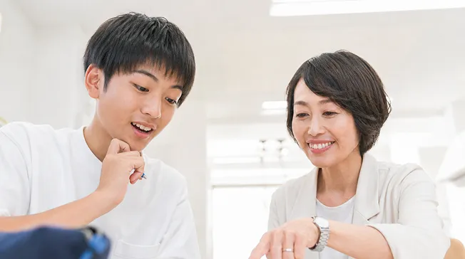 まんてん塾で学ぶ生徒の様子
