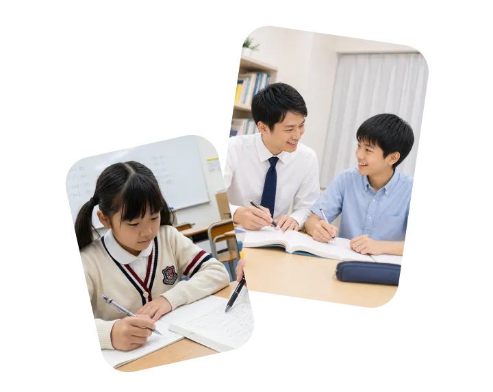 先生が生徒一人ひとりの隣について指導する授業風景